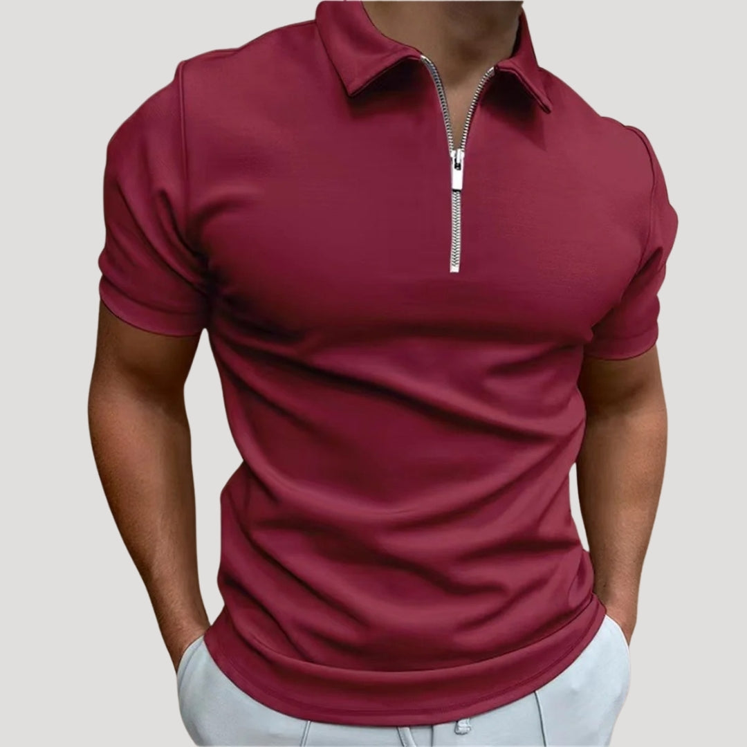 Men’s Polo Shirt – Zip Neck – Smart Casual Fit