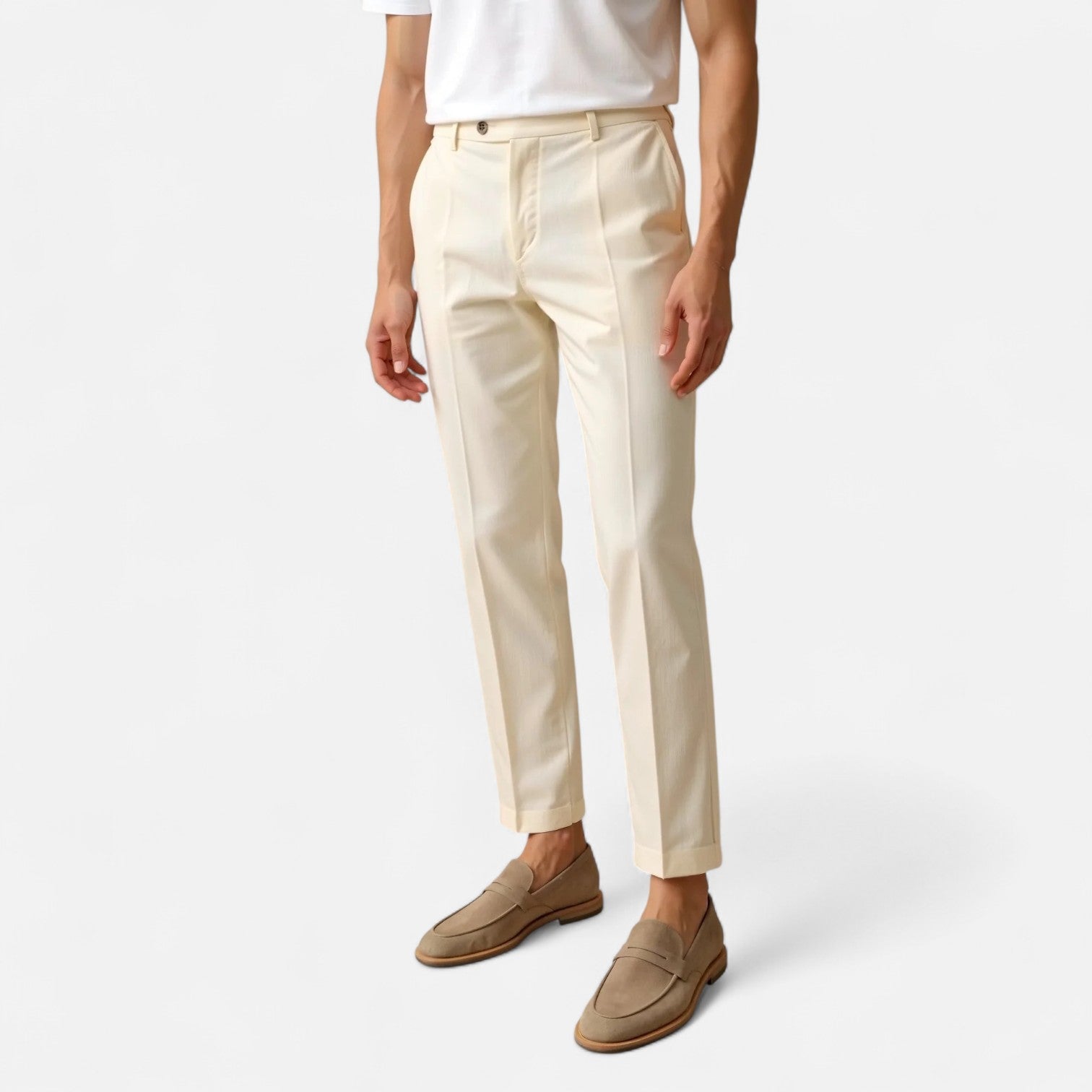 Chino Trousers – Soft Cotton Blend – Smart Casual Look for Men