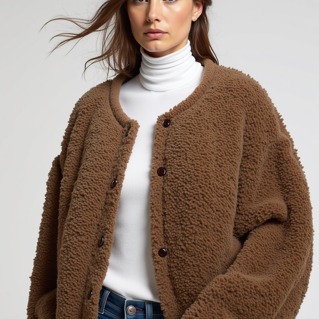 Fleece Jacket – Button Front – Cosy Winter Essential