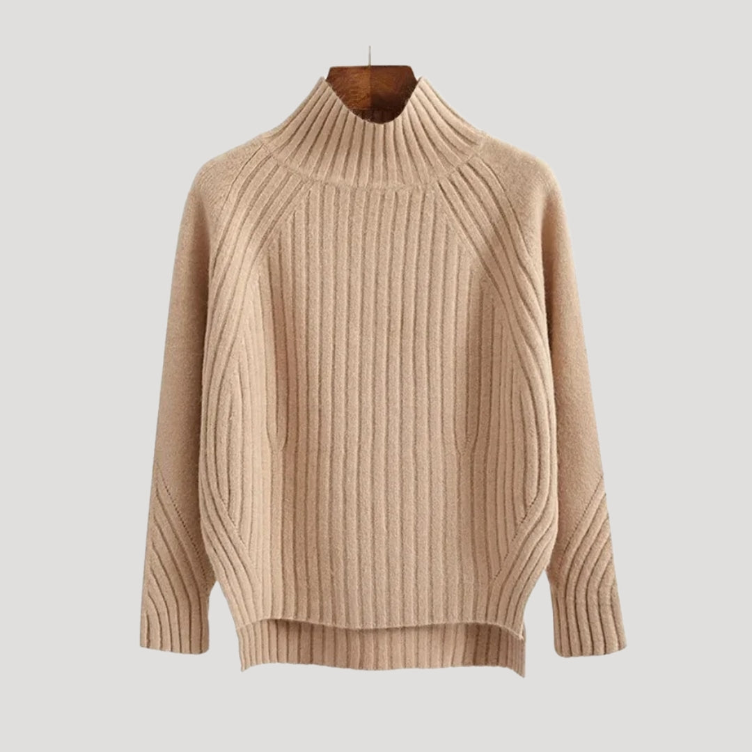 High Neck Sweater – Ribbed Knit – Casual to Cosy Look