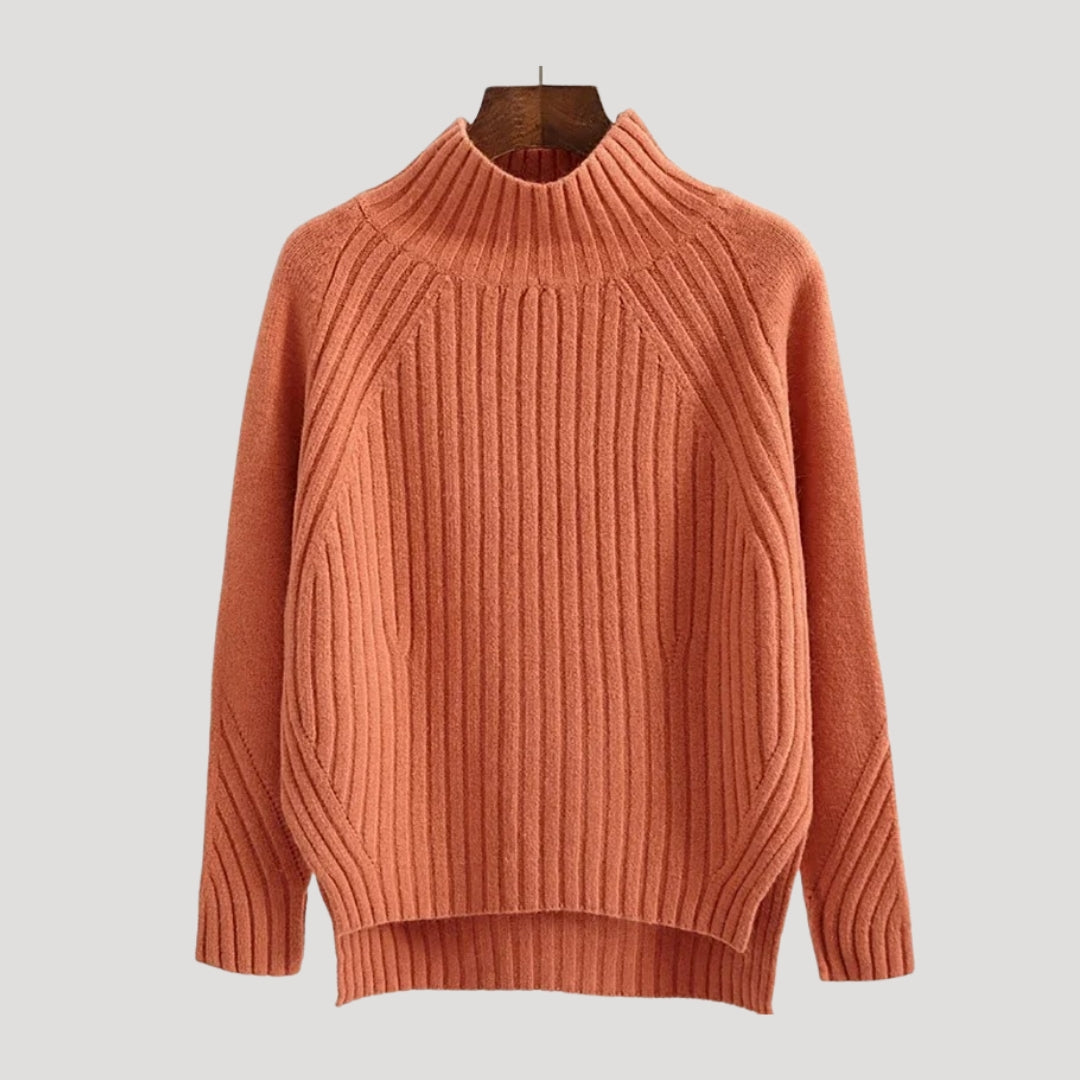 High Neck Sweater – Ribbed Knit – Casual to Cosy Look