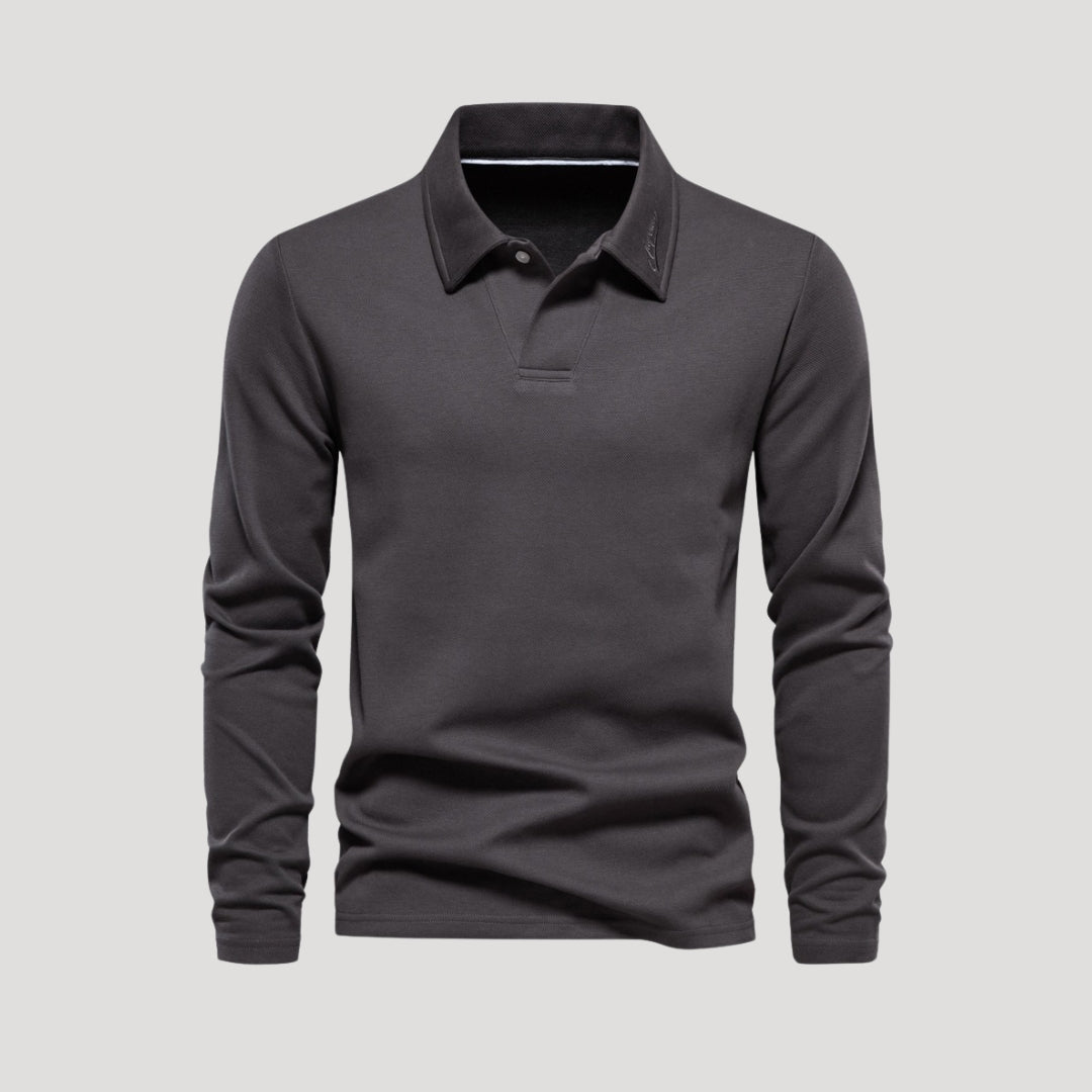 Long Sleeve Polo – Performance Knit – Sleek Smart Activewear