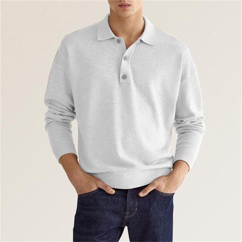 Long Sleeve Polo – Brushed Cotton – Smart Everyday Comfort