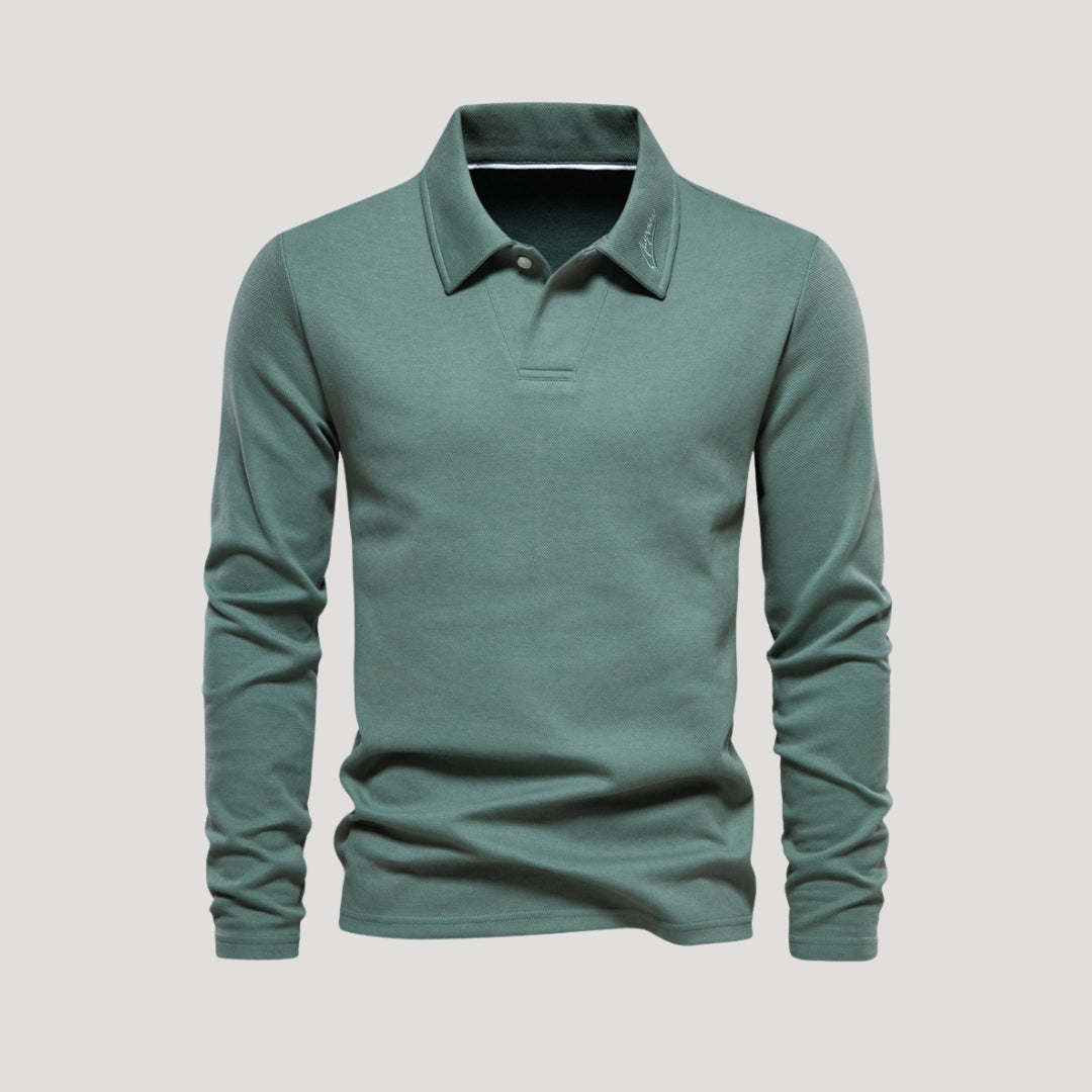 Long Sleeve Polo – Performance Knit – Sleek Smart Activewear
