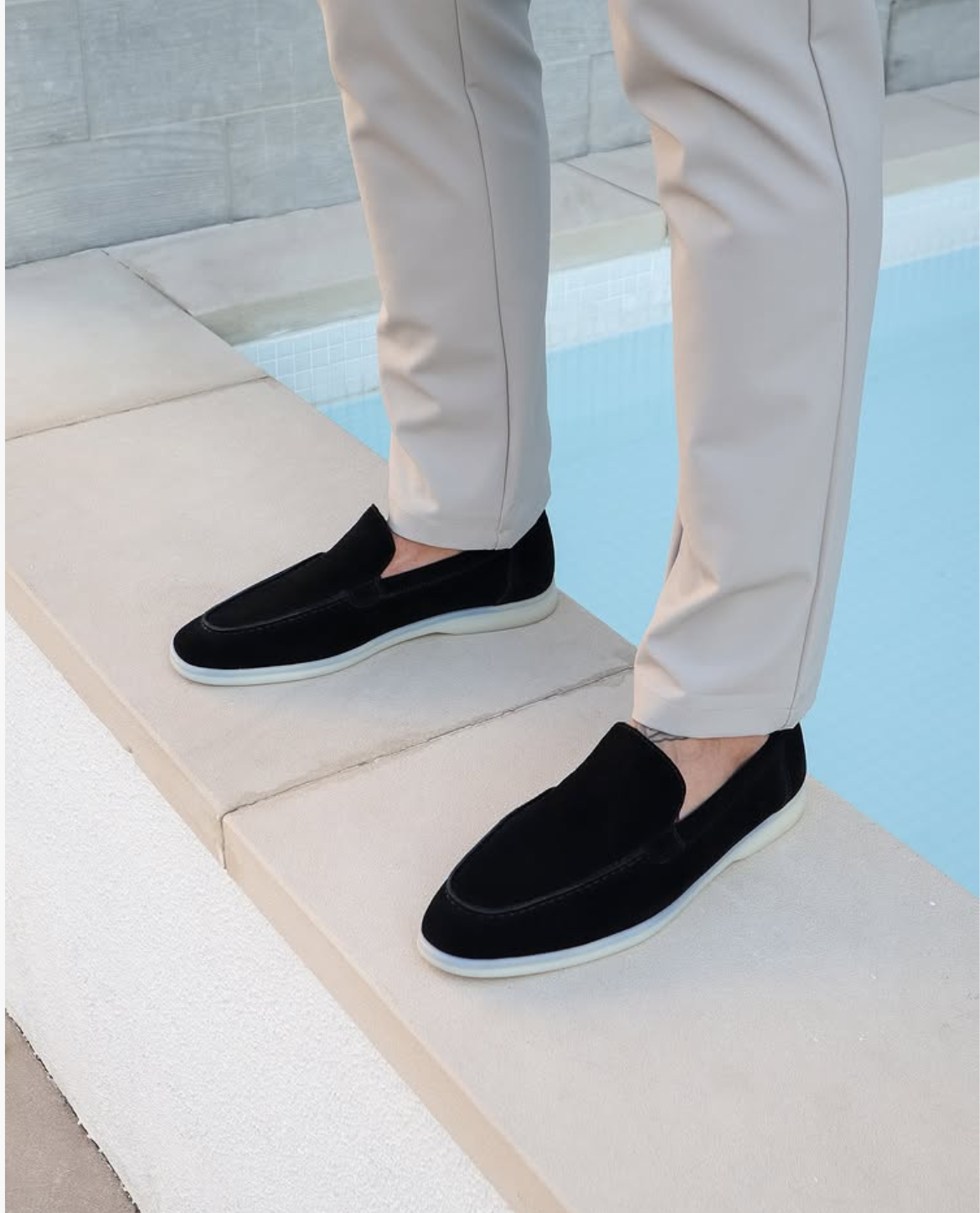 Men's Suede Loafers - Classic Slip-On Penny Loafers for Comfort and Style