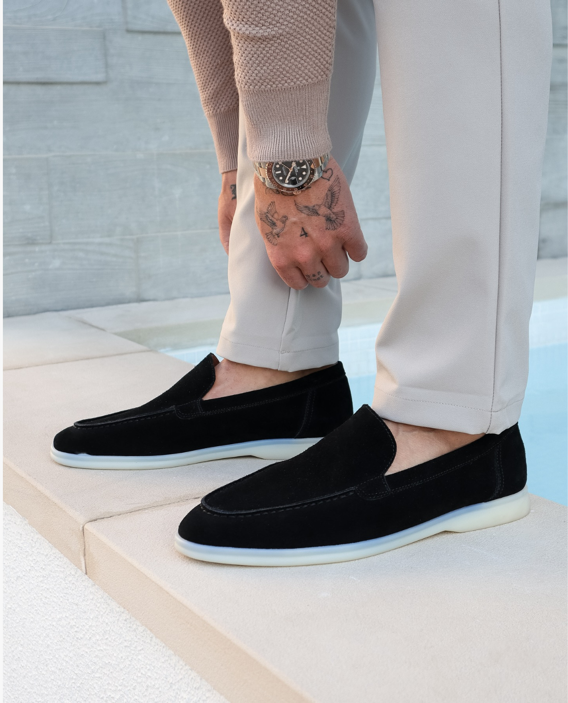 Men's Suede Loafers - Classic Slip-On Penny Loafers for Comfort and Style