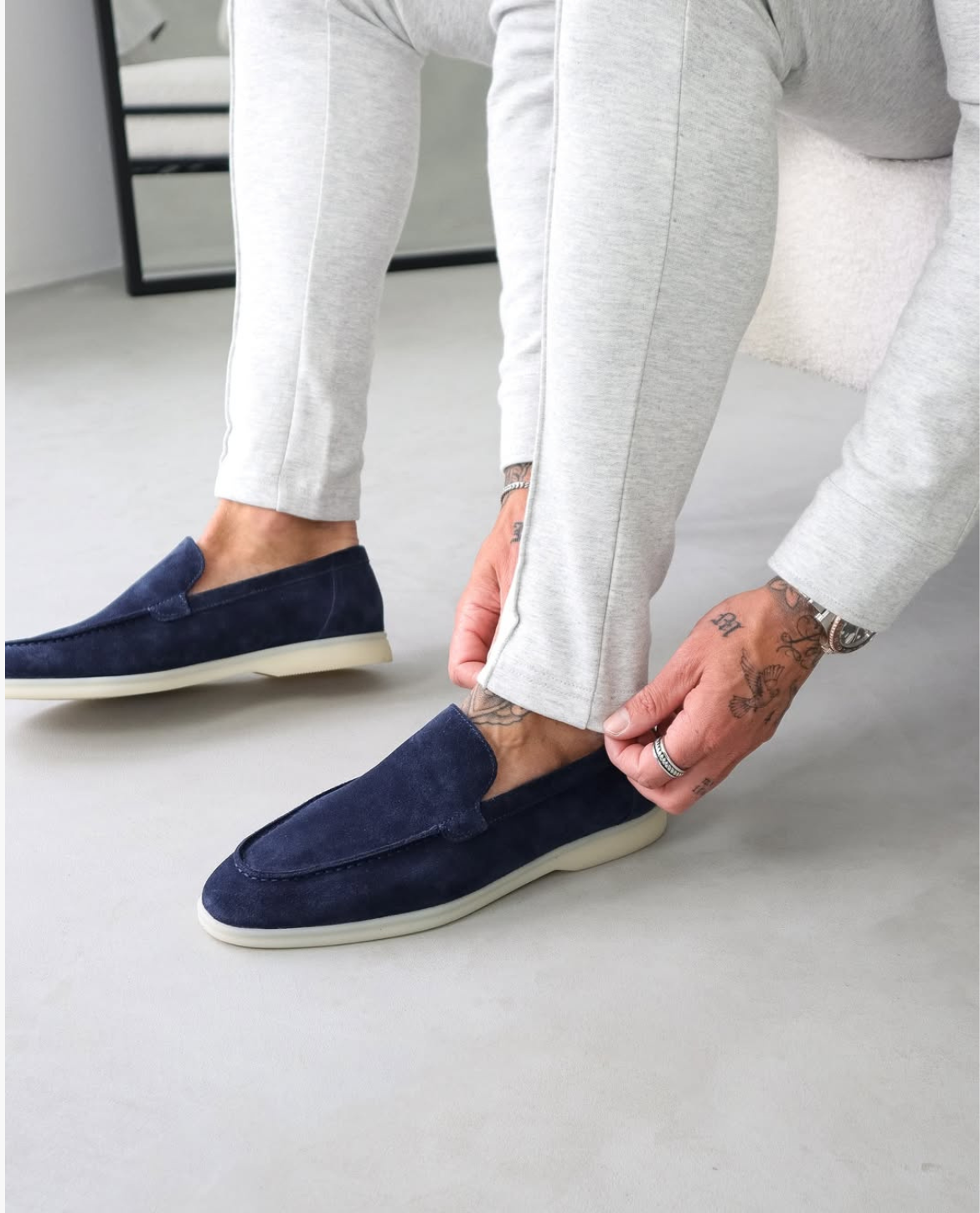 Men's Suede Loafers - Classic Slip-On Penny Loafers for Comfort and Style