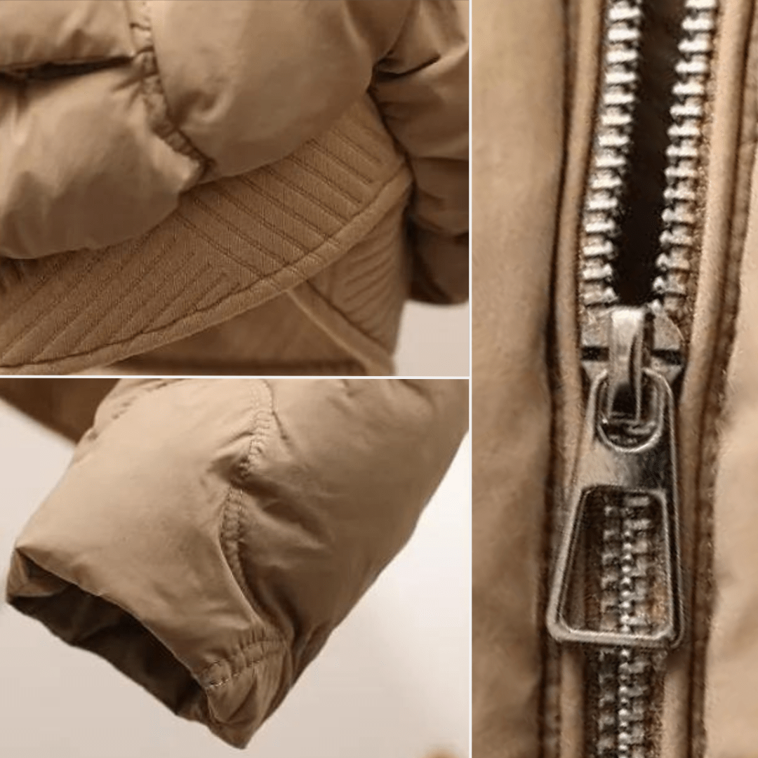 Puffer Jacket – Quilted Hooded Design – Lightweight Winter Warmth