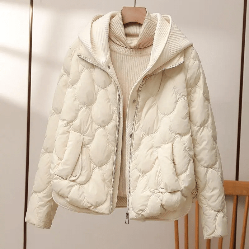 Puffer Jacket – Quilted Hooded Design – Lightweight Winter Warmth