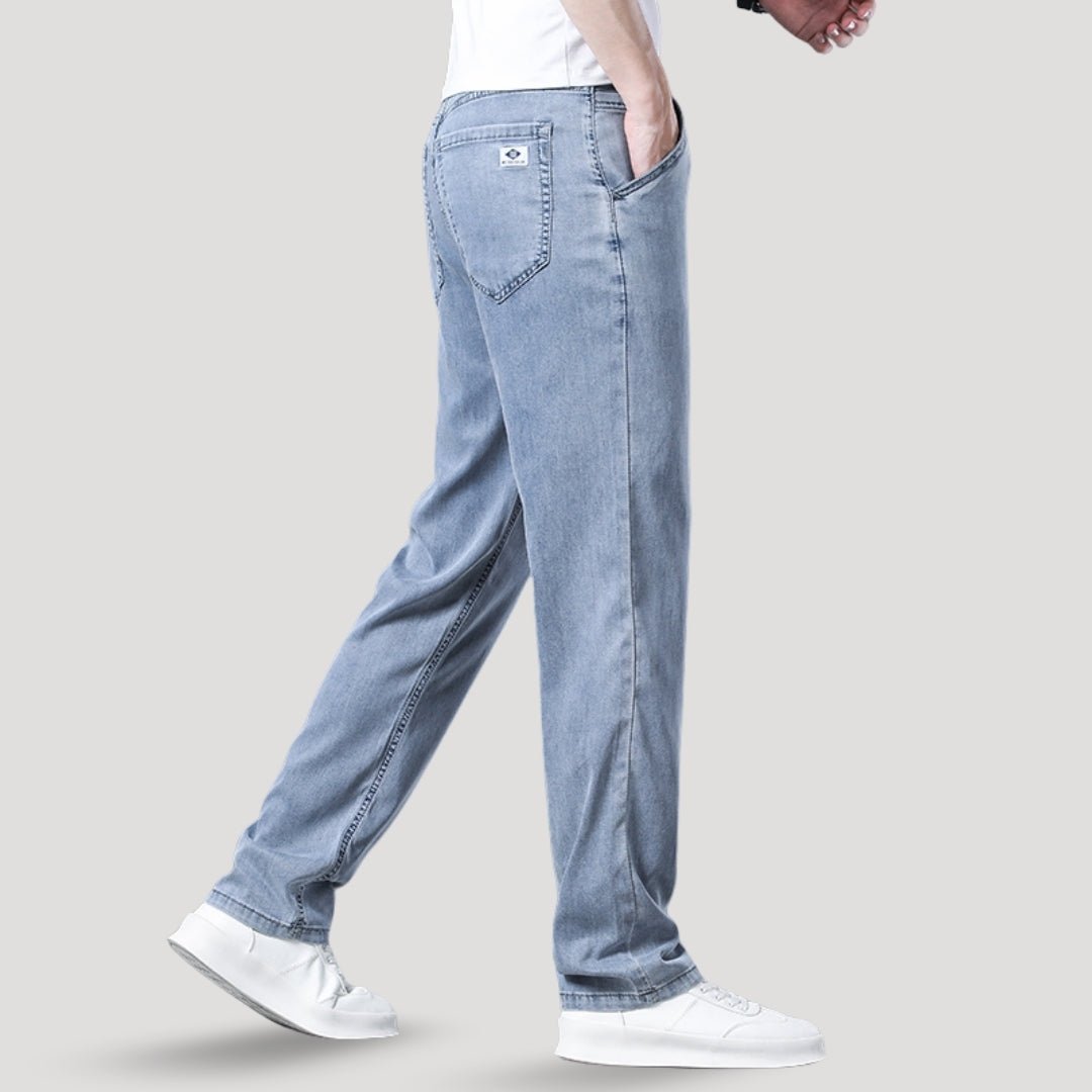 Men’s Stretch Jeans – Relaxed Fit – Light Blue Everyday Comfort