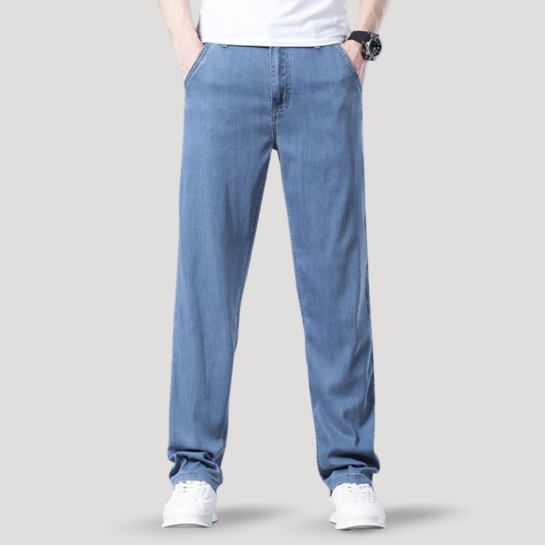 Men’s Stretch Jeans – Relaxed Fit – Light Blue Everyday Comfort