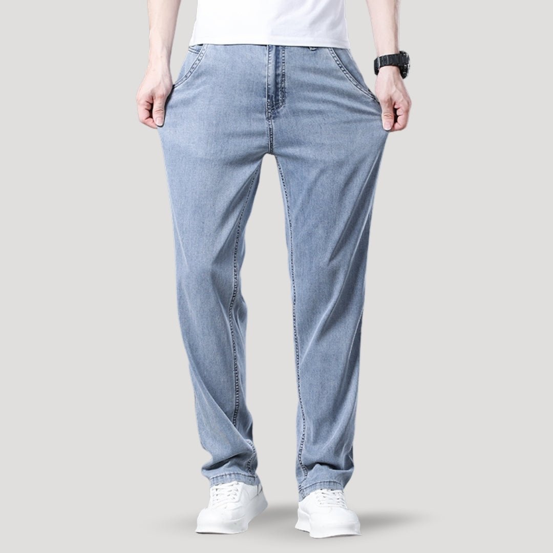 Men’s Stretch Jeans – Relaxed Fit – Light Blue Everyday Comfort