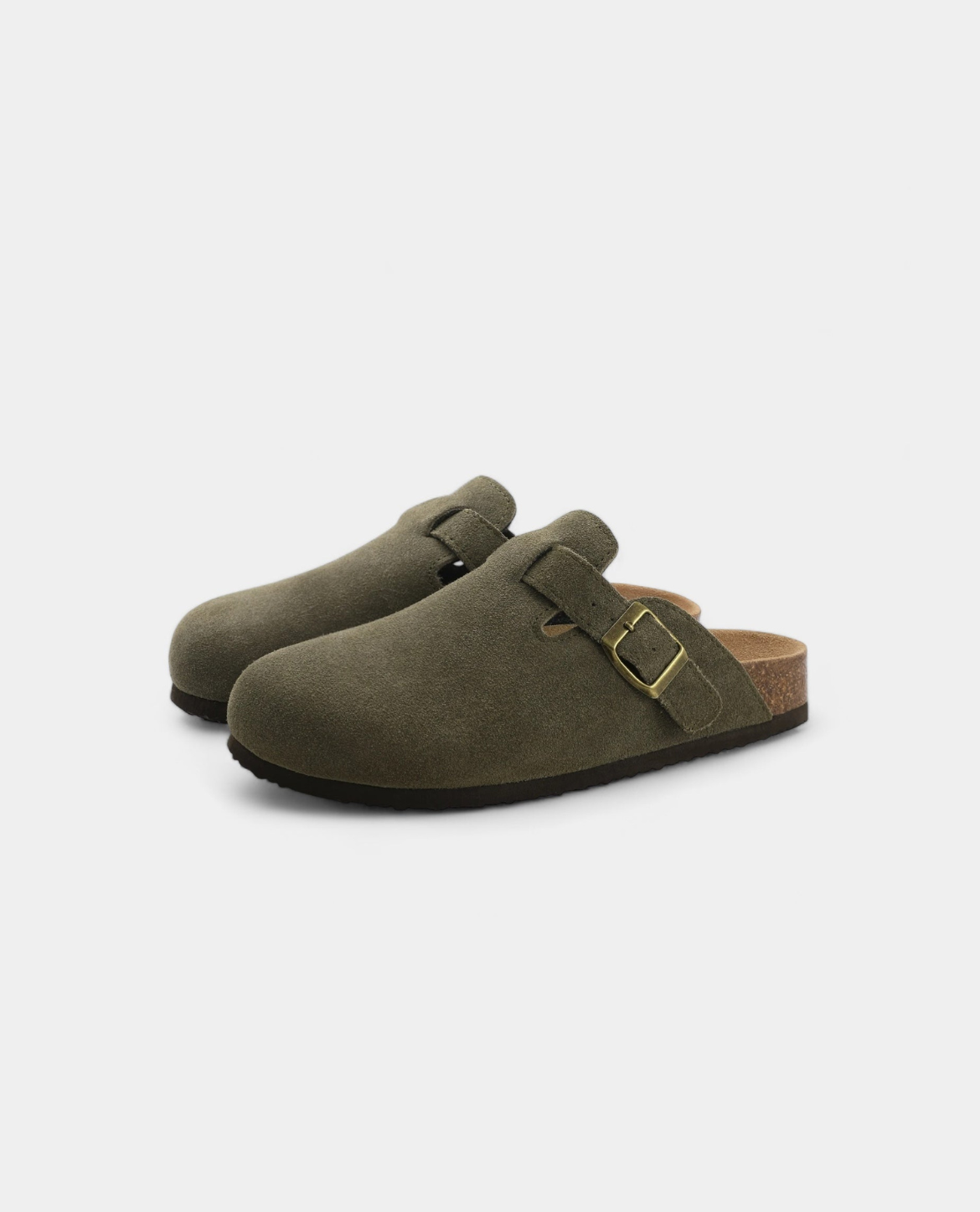 Suede Clogs for Men with Adjustable Strap