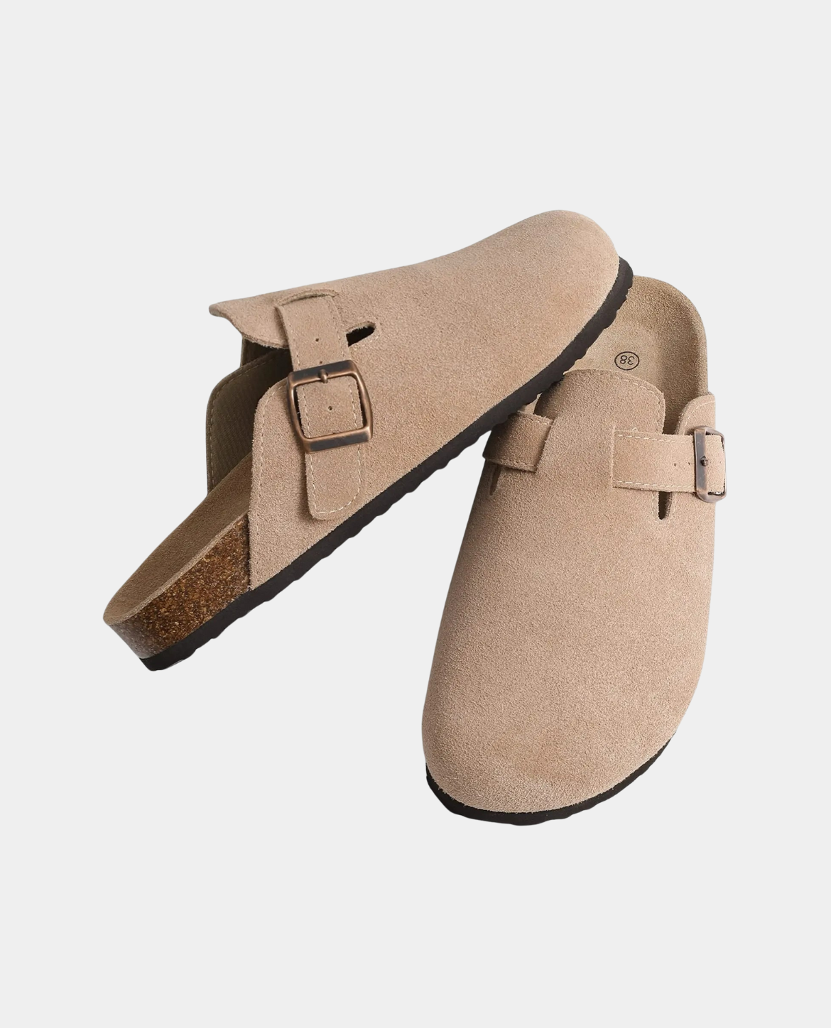 Suede Clogs for Men with Adjustable Strap