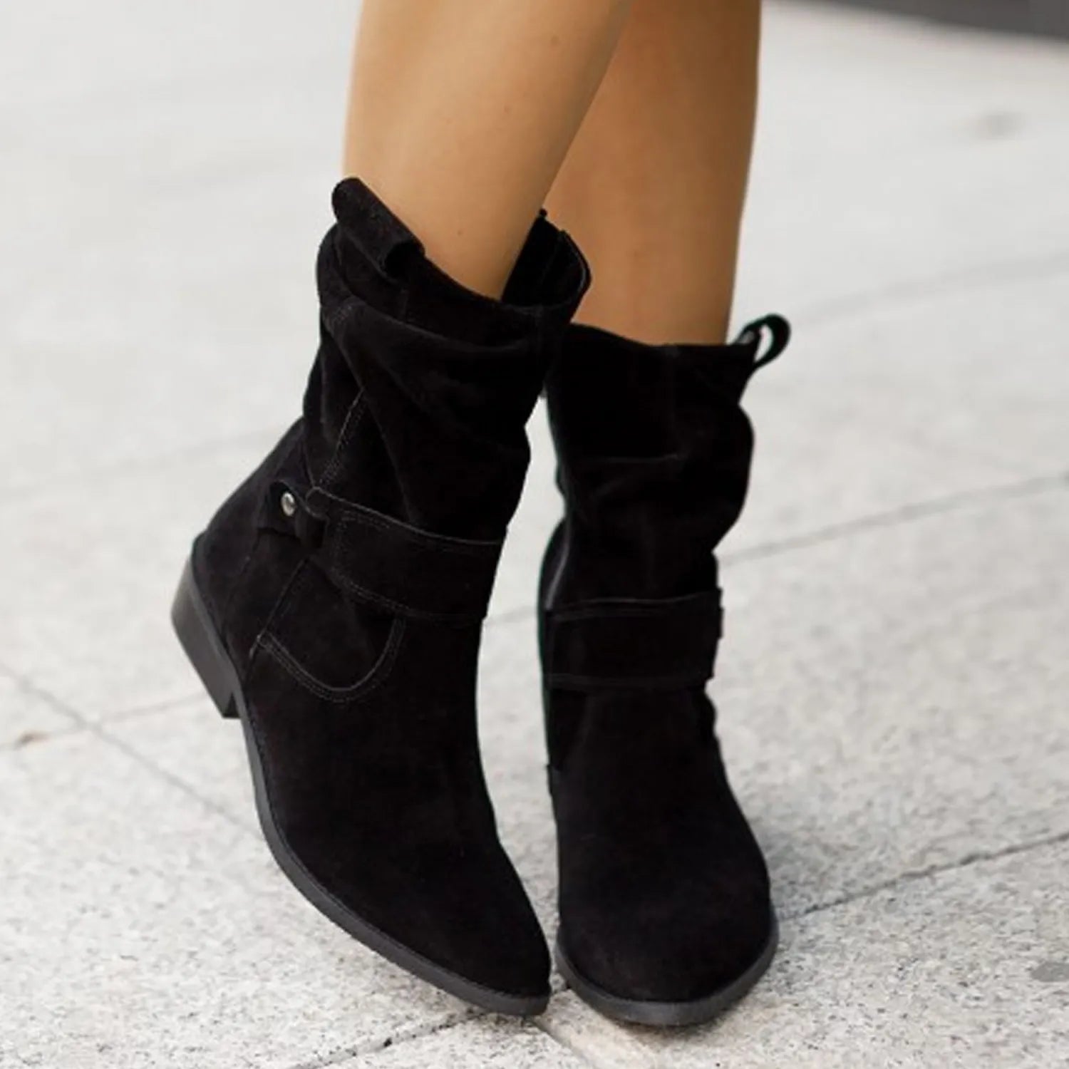 Suede Slouchy Ankle Boots – Luxurious Comfort – Everyday Chic Style
