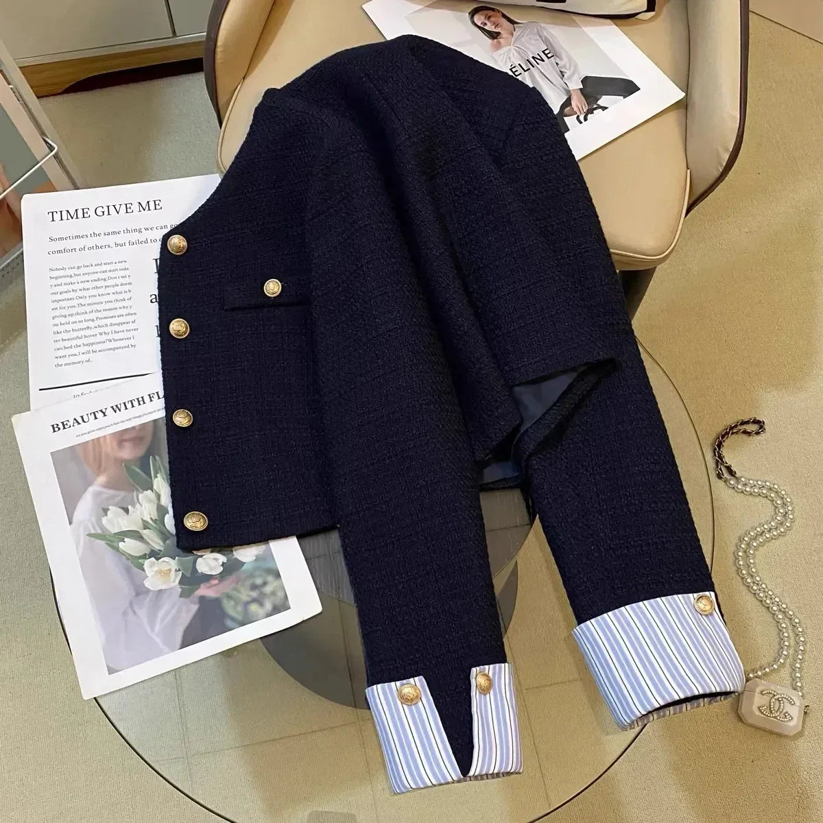 Suit Jacket – Splicing Design – Chic Office or Casual Look