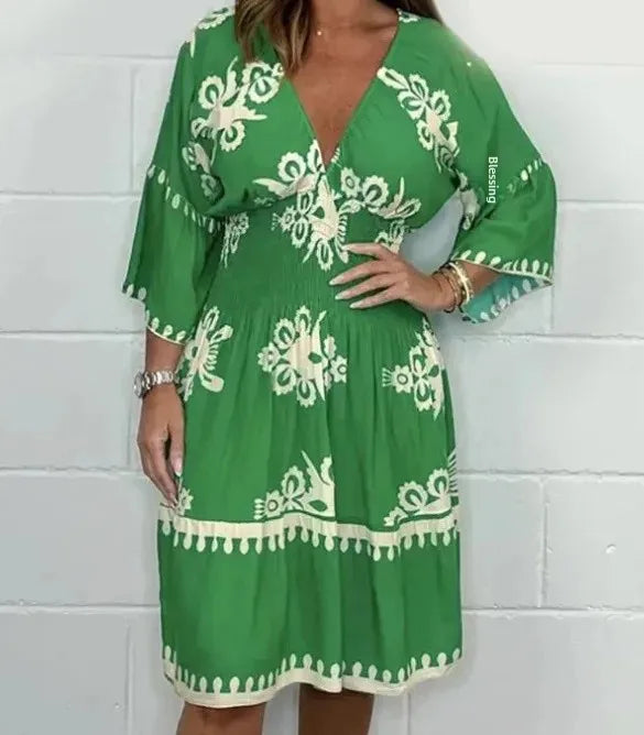 Dress – Vibrant Print – Casual Day Out Style