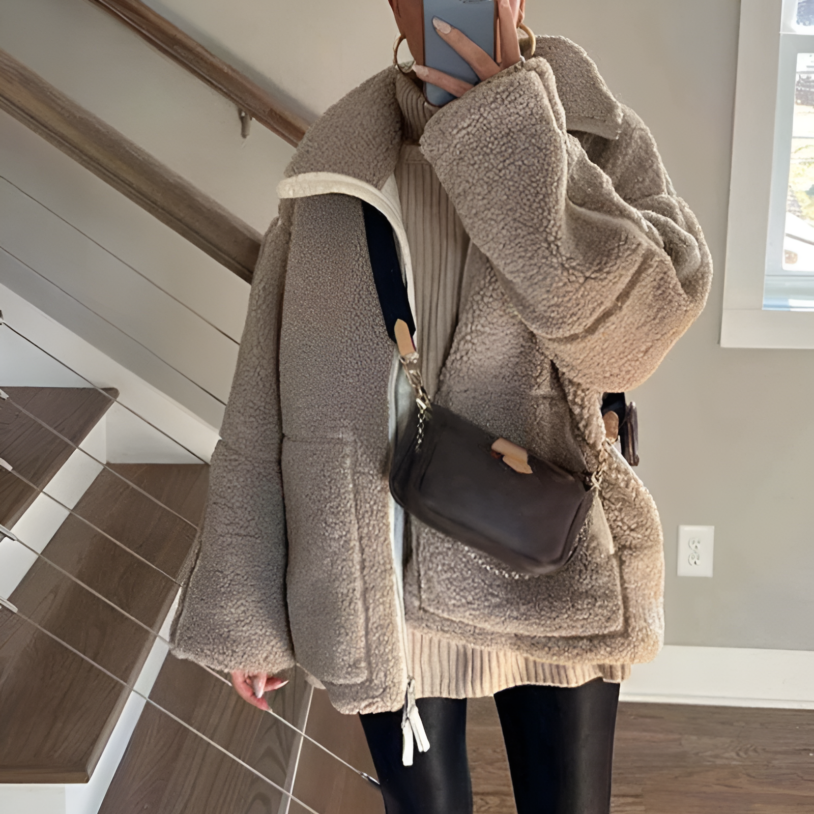Teddy Fleece Jacket – Oversized Fit – Cozy Winter Style