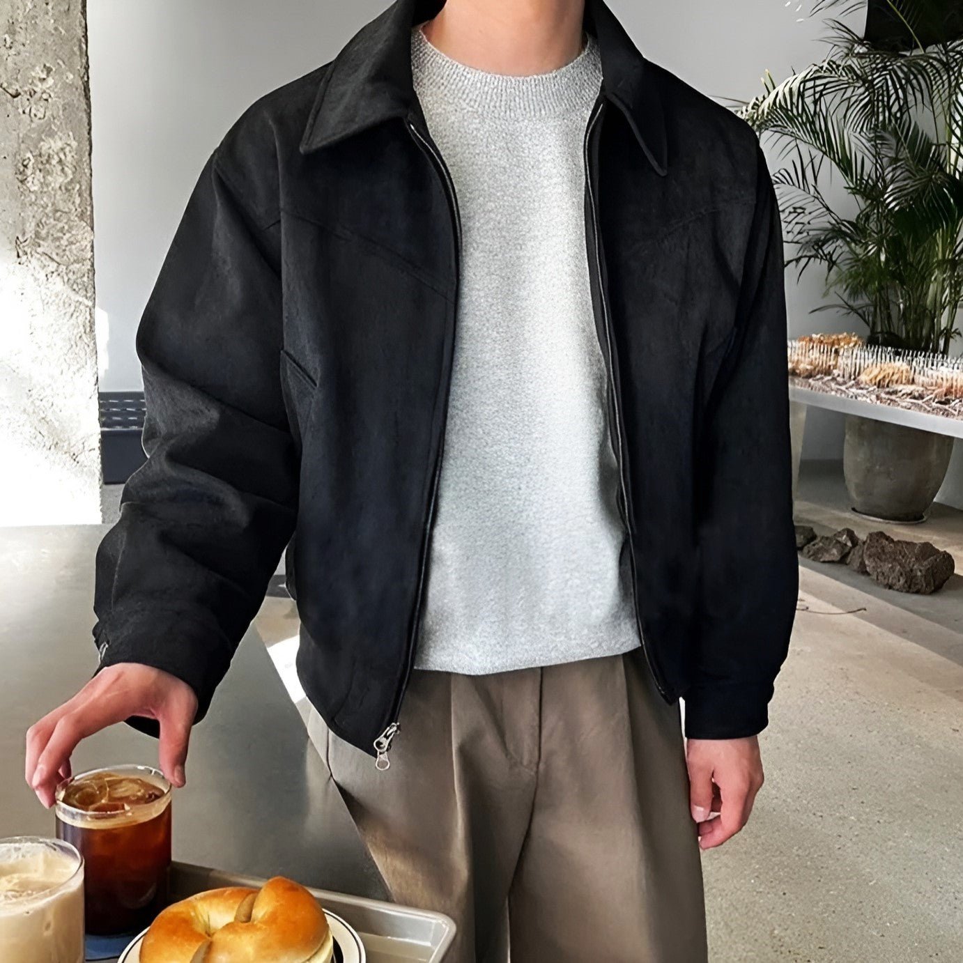 Suede Jacket – Vintage Look – Structured Fit for Smart Casual