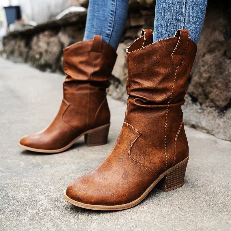 Western Boots – Block Heel – Chic Autumn Style