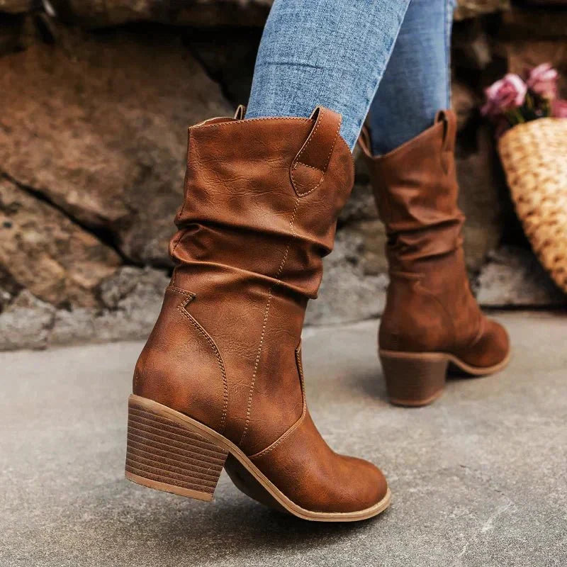 Western Boots – Block Heel – Chic Autumn Style
