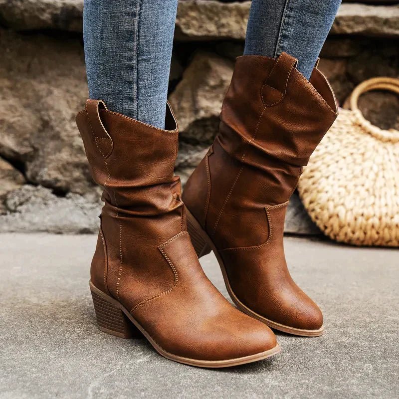 Western Boots – Block Heel – Chic Autumn Style