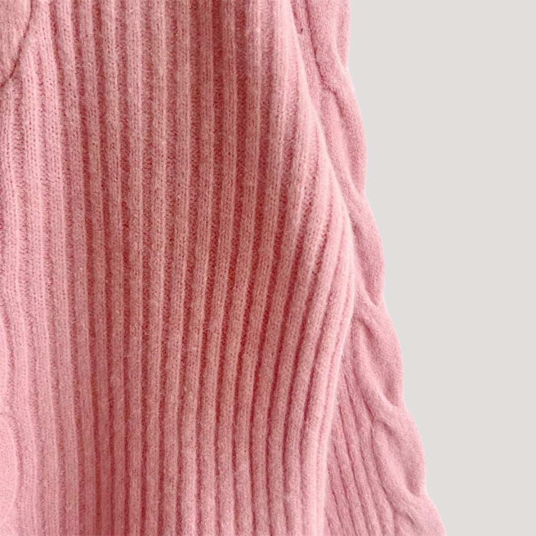 Quarter-Zip Sweater – Ribbed Knit – Sporty Casual Look