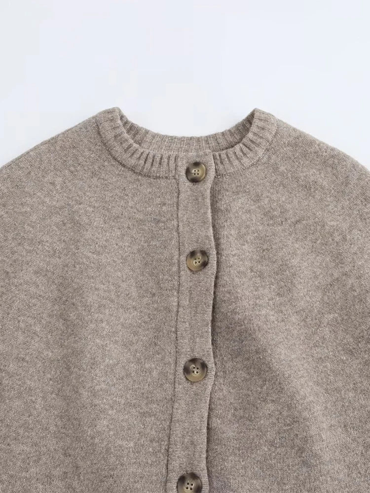 Women's Jacket Knitted Cape Design