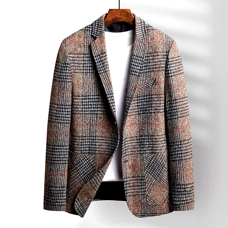 Oversized Blazer – Check Pattern – Statement Layer for Office & Beyond