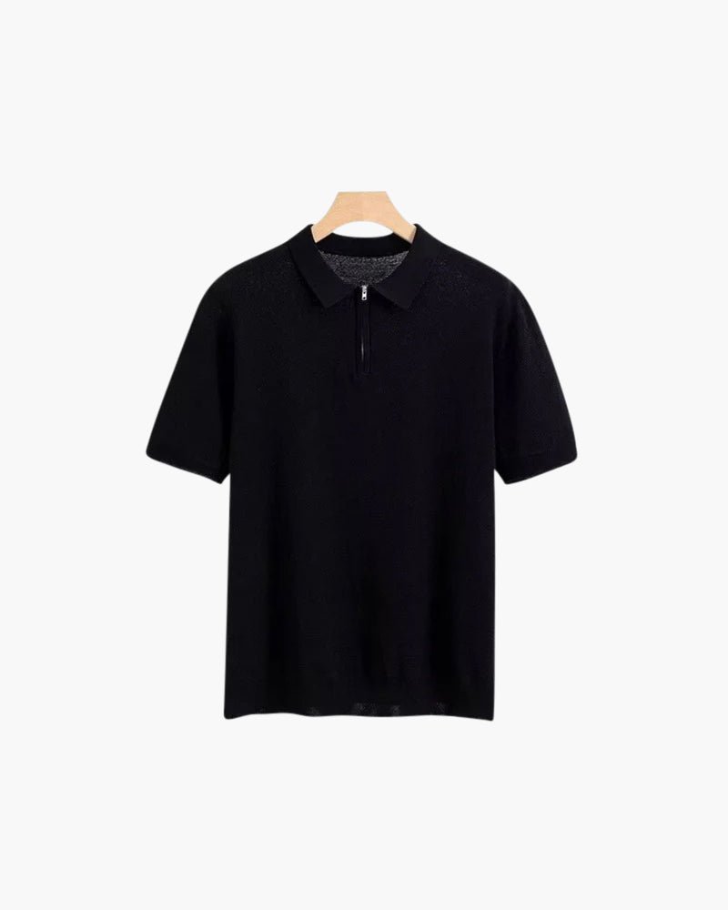 Zip Polo Shirt – Soft Knit – Modern Smart Casual Look