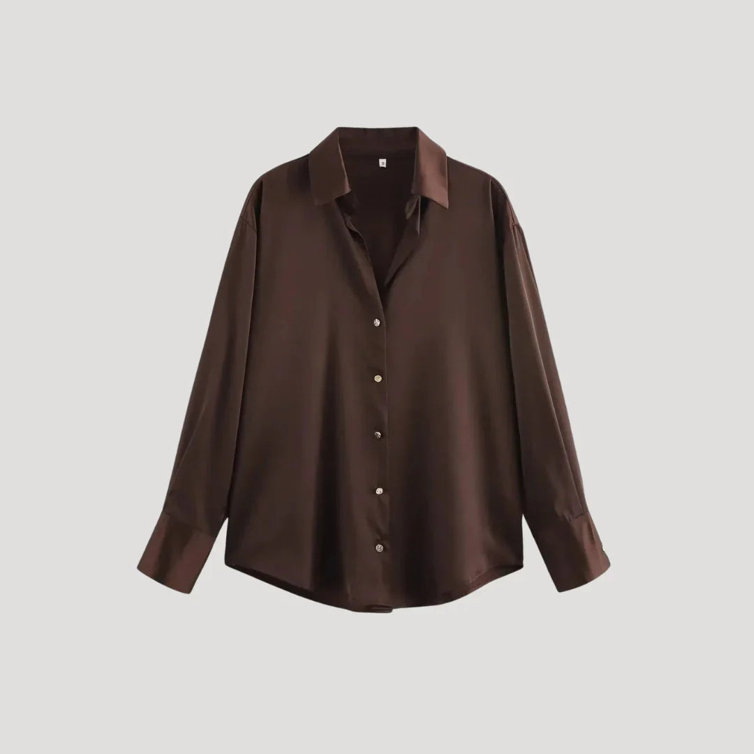 Satin oversized blouse