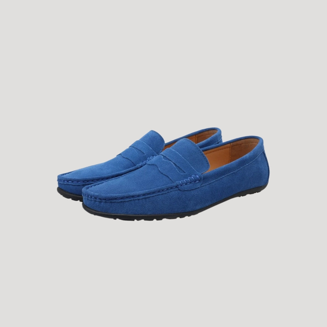 Men's suede loafers – Slip on driving shoes