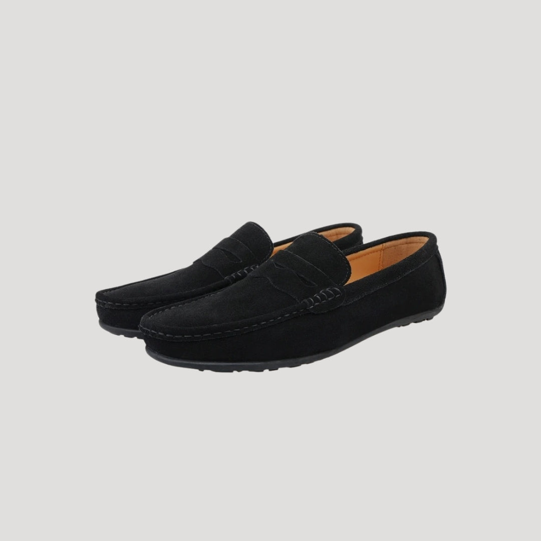 Men's suede loafers – Slip on driving shoes