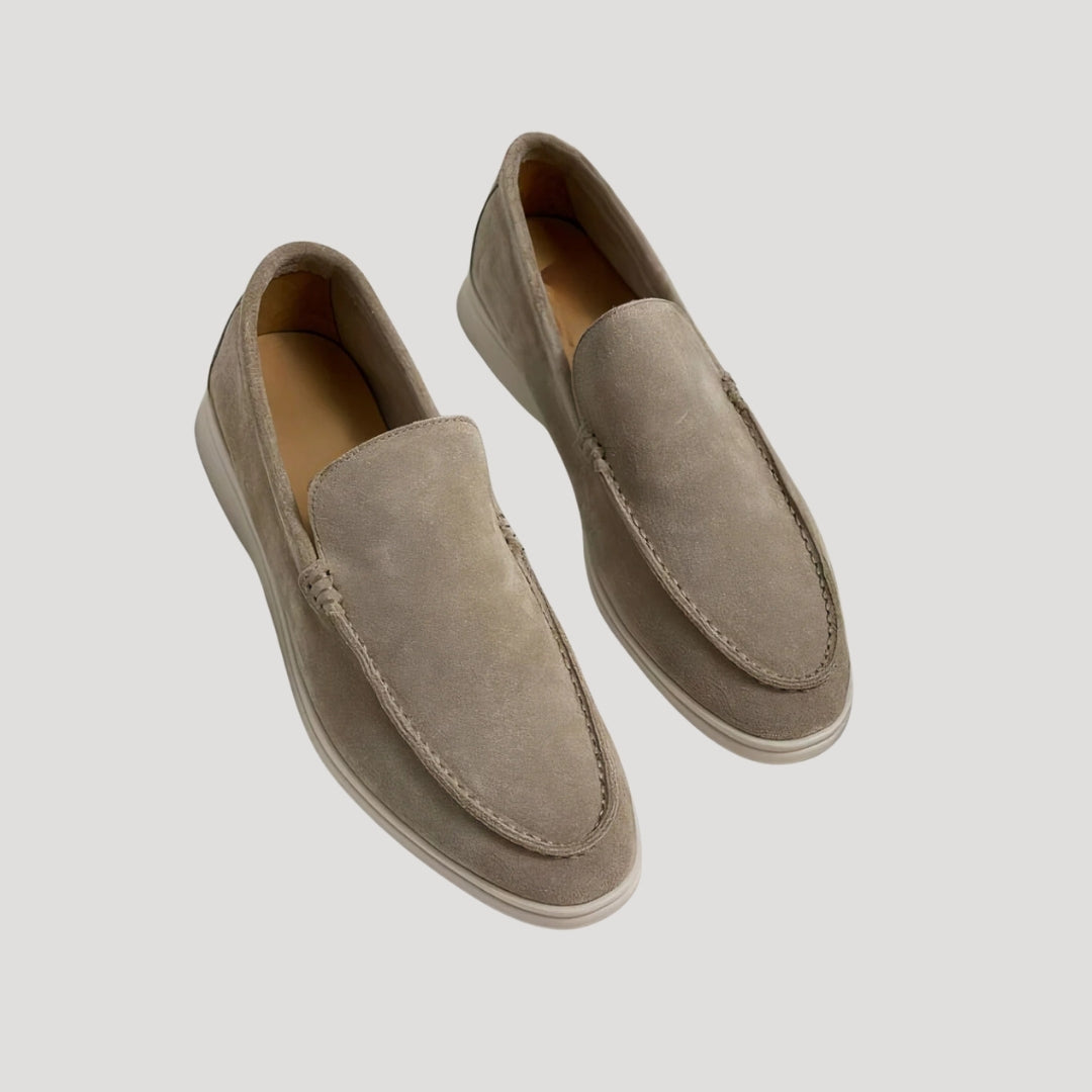 Men’s Suede Slip-On Loafers – Minimal Design – Casual Smart Shoes