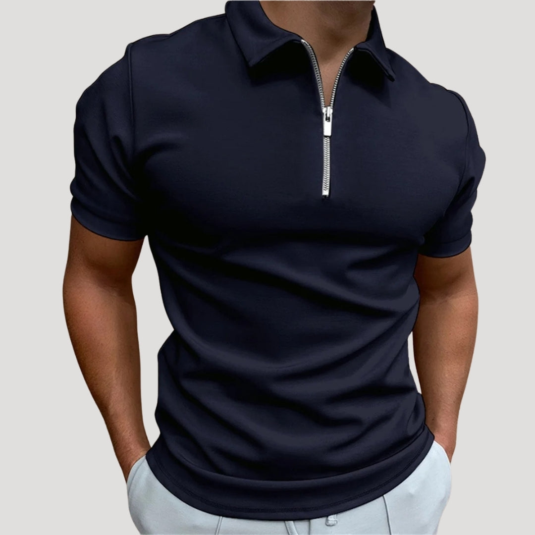 Men’s Polo Shirt – Zip Neck – Smart Casual Fit