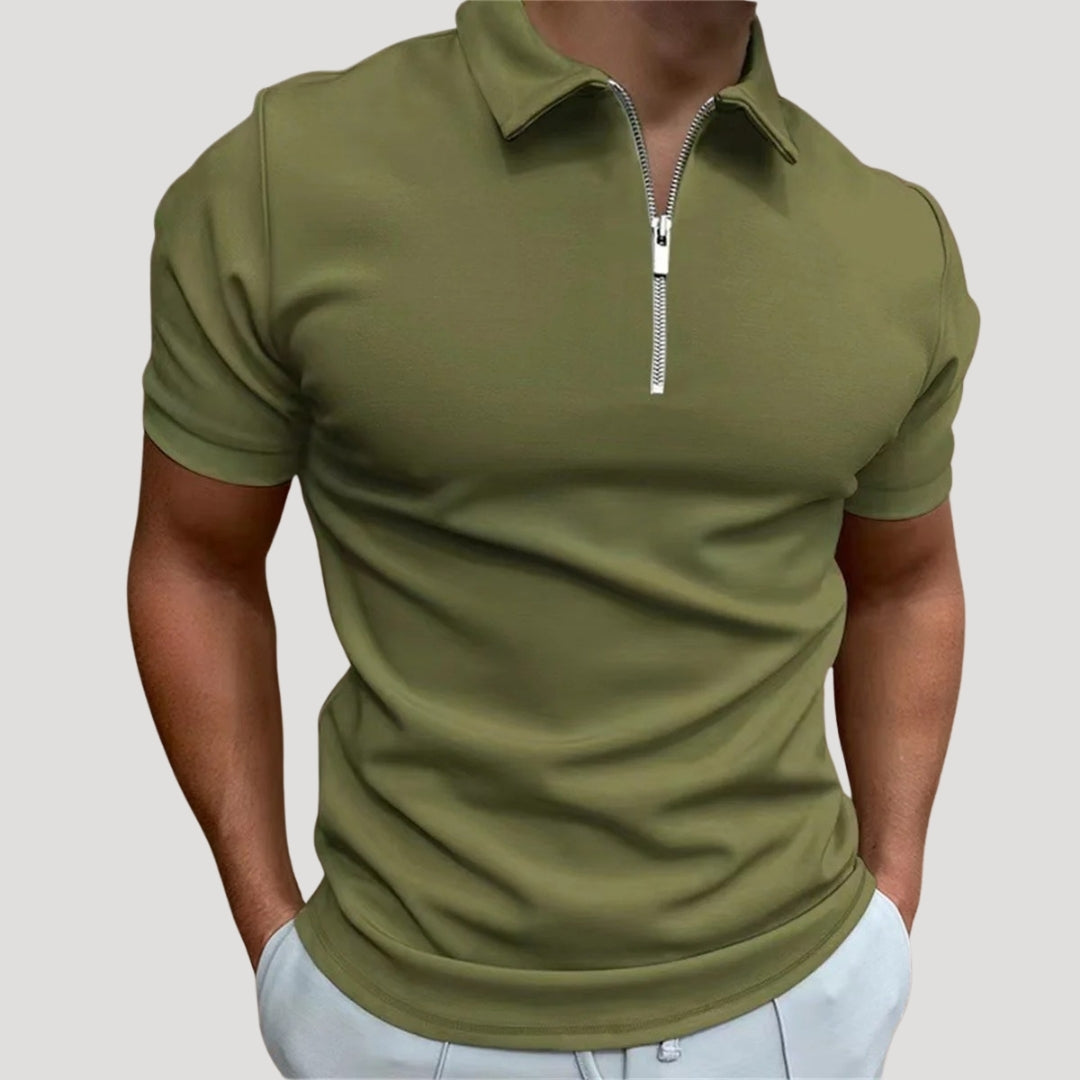 Men’s Polo Shirt – Zip Neck – Smart Casual Fit