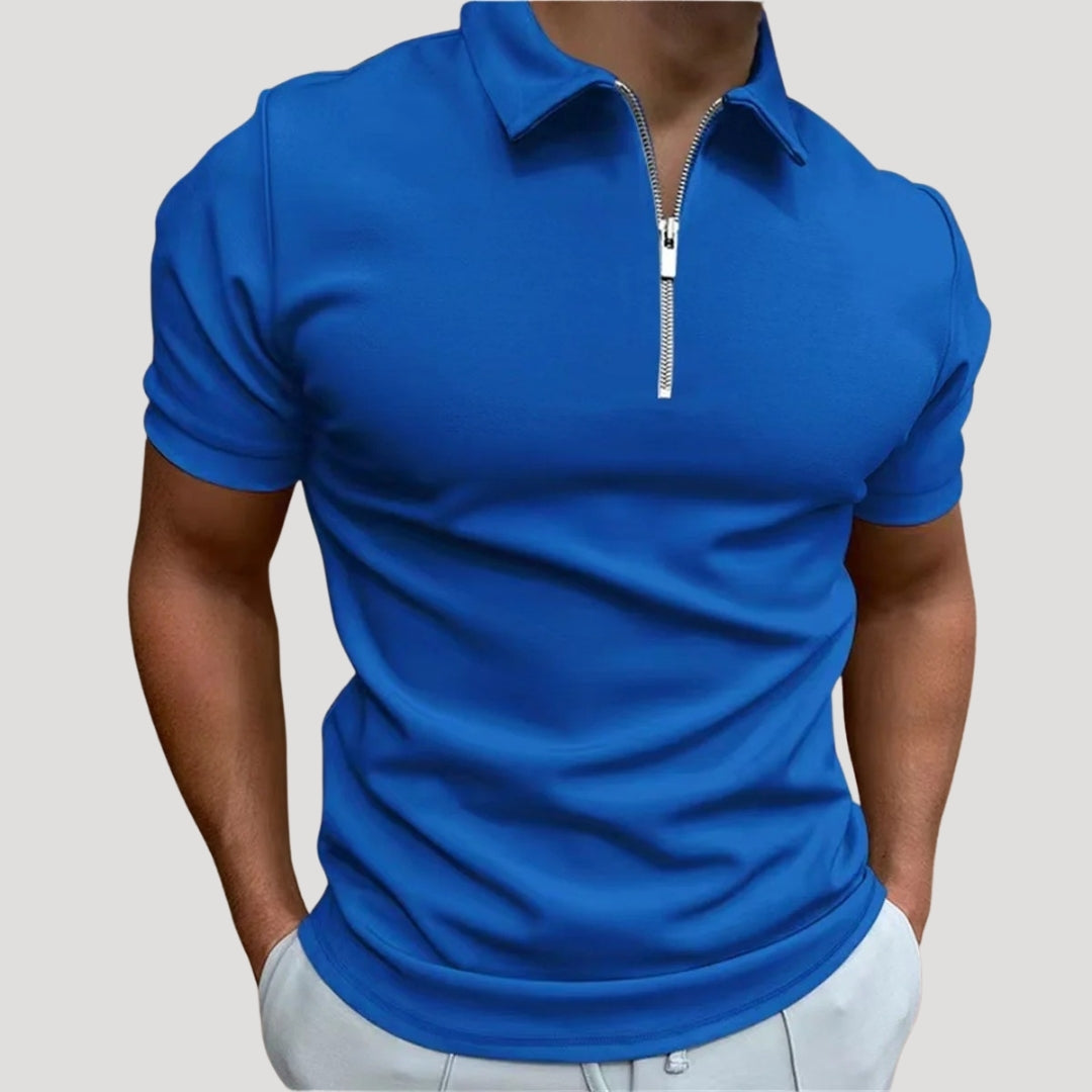 Men’s Polo Shirt – Zip Neck – Smart Casual Fit