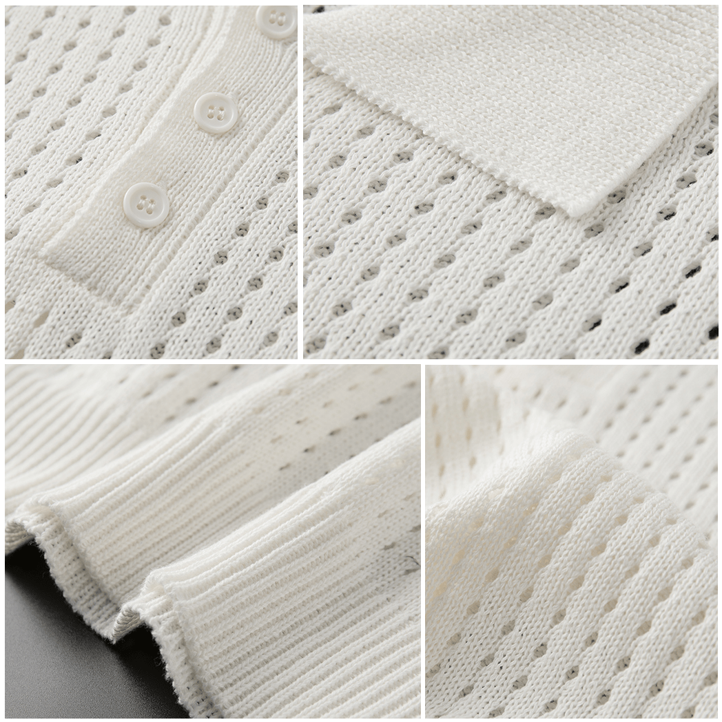 Polo Shirt – Open-Knit Cotton – Breathable Summer Essential