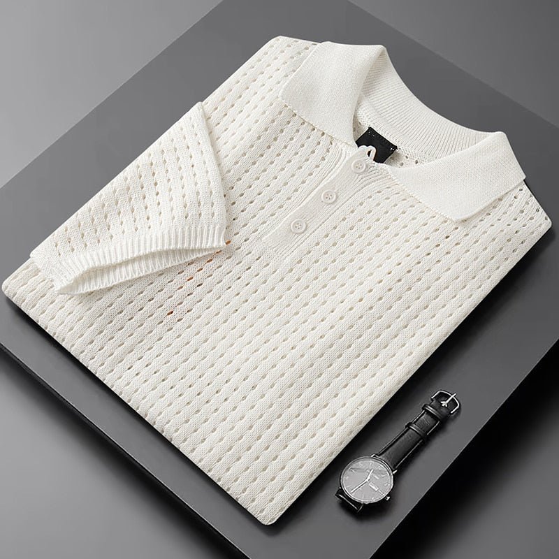 Polo Shirt – Open-Knit Cotton – Breathable Summer Essential