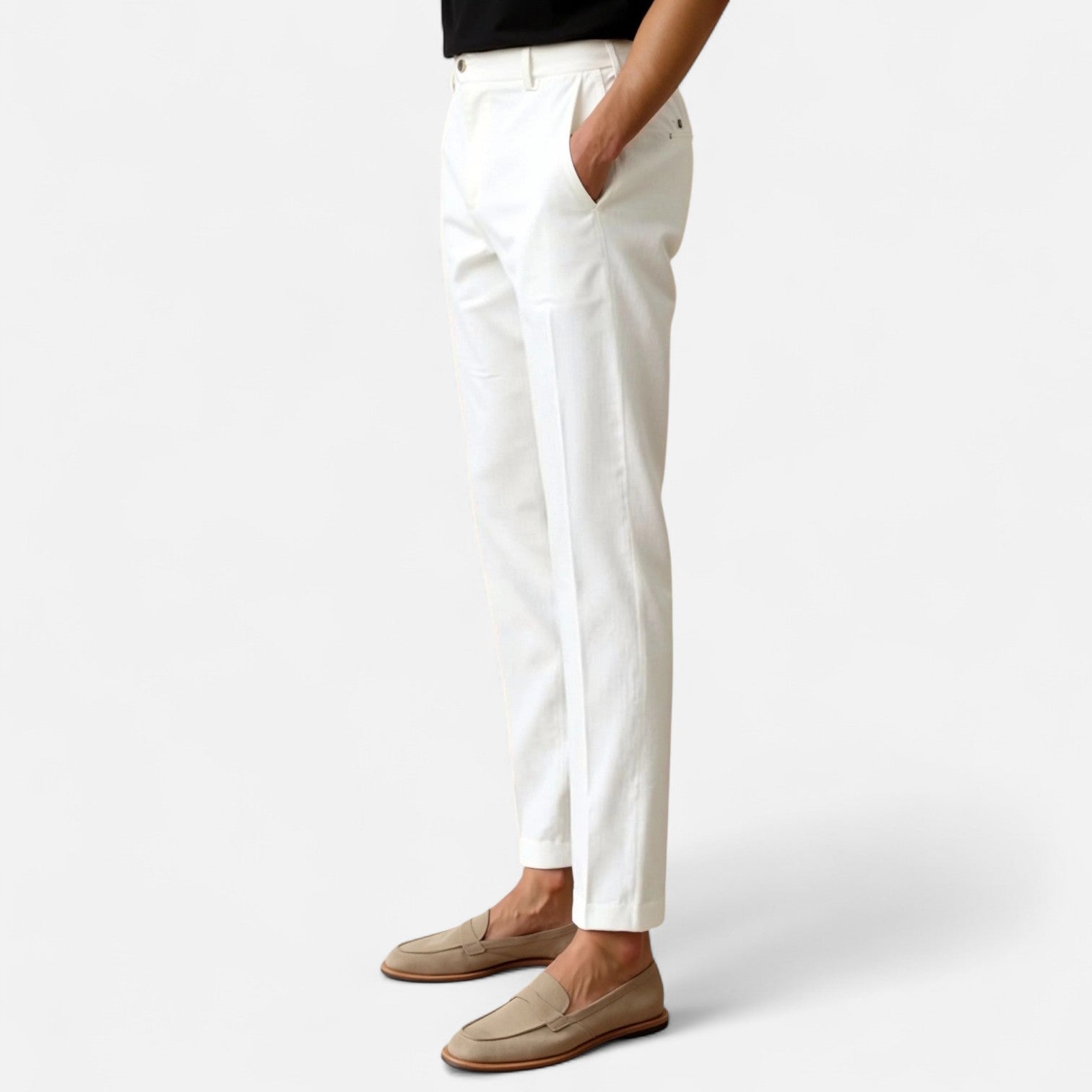 Chino Trousers – Soft Cotton Blend – Smart Casual Look for Men