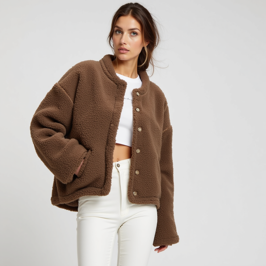 Fleece Jacket – Button Front – Cosy Winter Essential