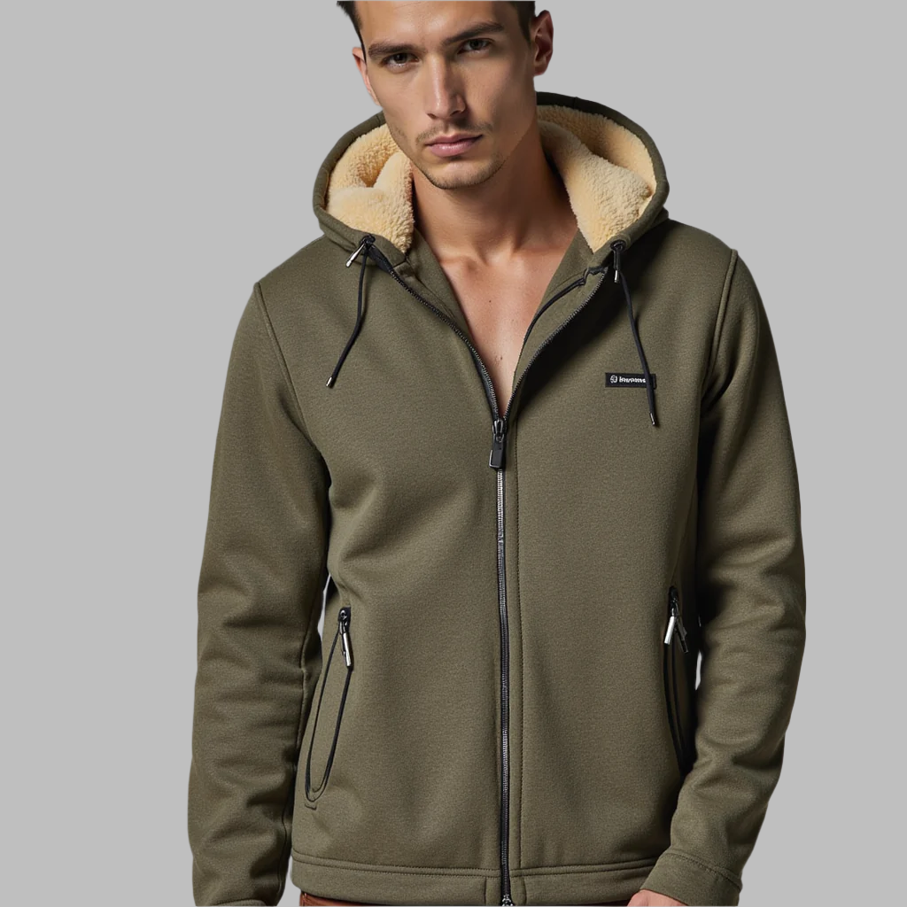 Zip-Up Hoodie – Fleece-Lined – Warm Outdoor Comfort