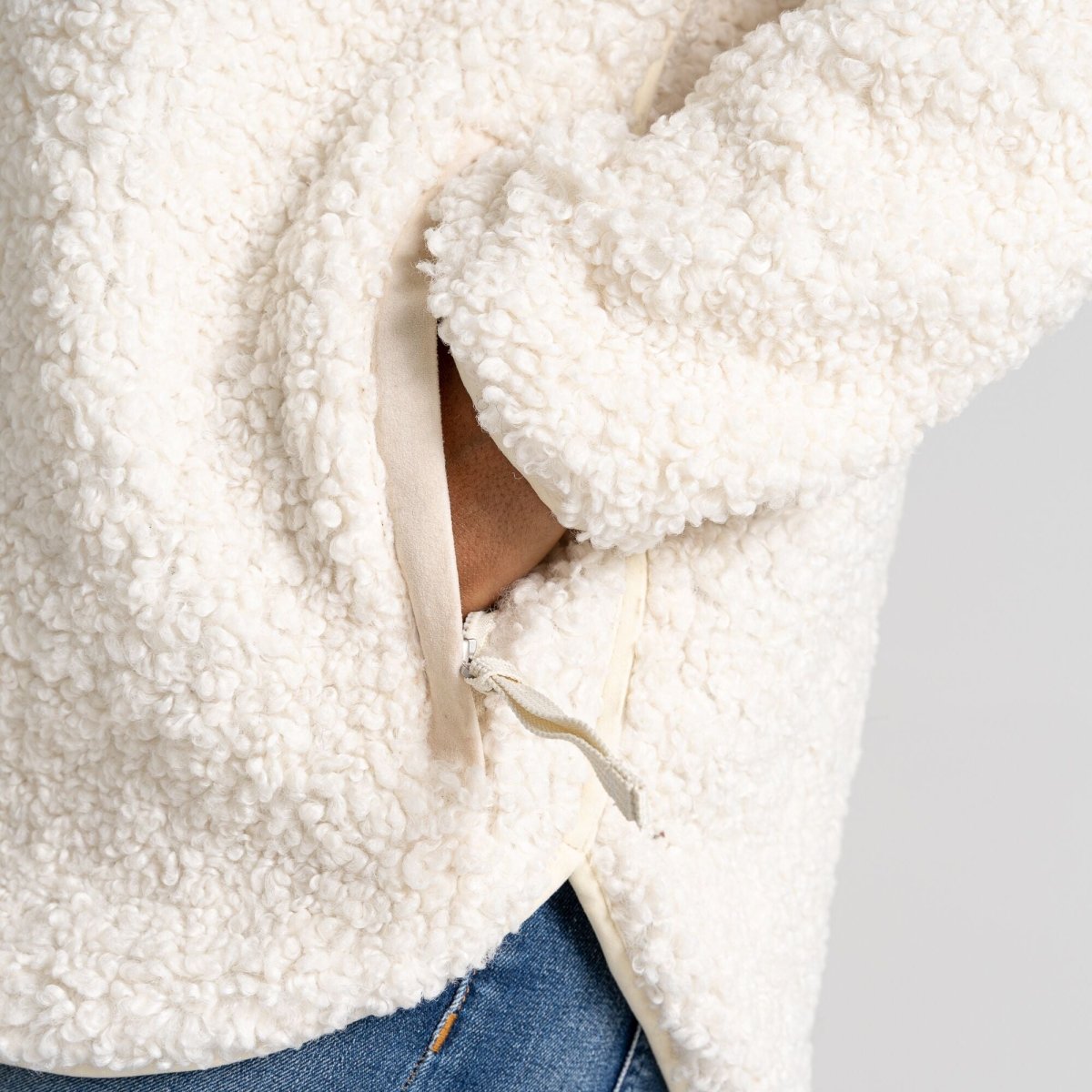 Half-Zip Fleece – Soft Teddy Texture – Cosy Everyday Layer