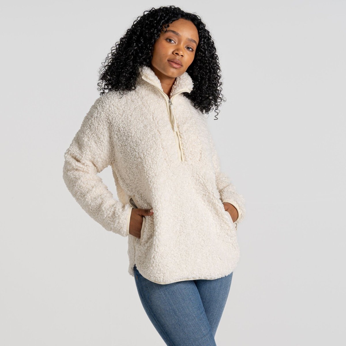 Half-Zip Fleece – Soft Teddy Texture – Cosy Everyday Layer