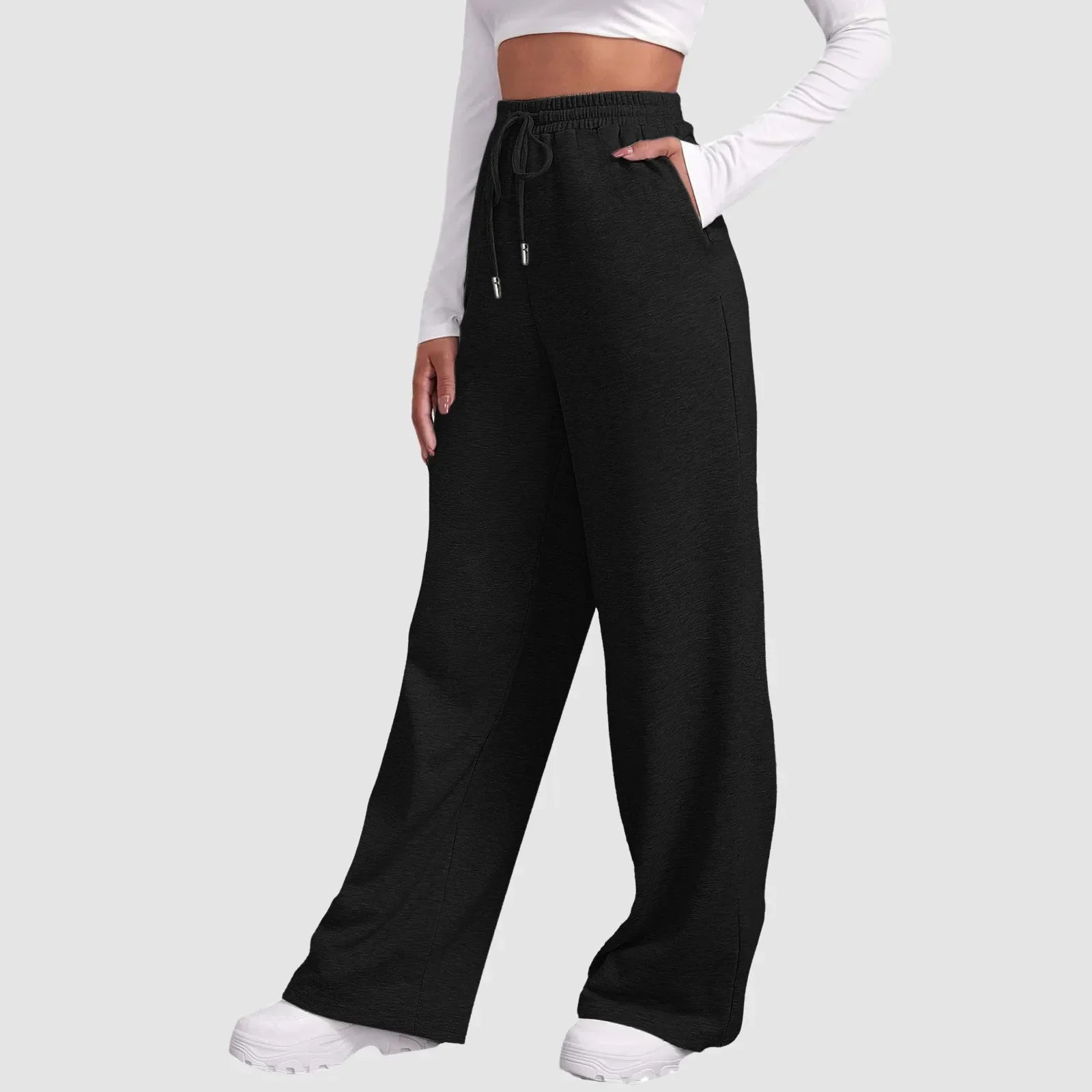 High-Waisted Joggers – Fleece Lined – Casual Workout Style