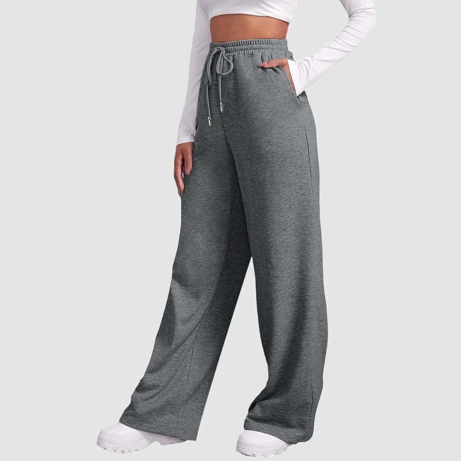 High-Waisted Joggers – Fleece Lined – Casual Workout Style