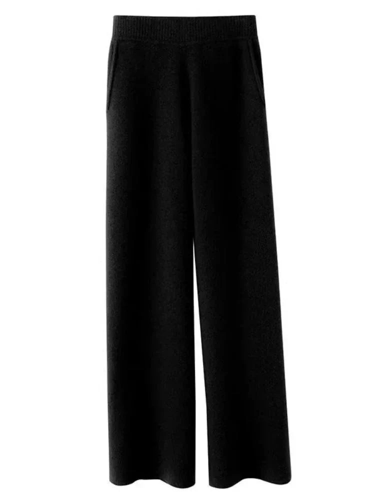 Wide Leg Pants – Ribbed Knit Fabric – Lounge to Street Style