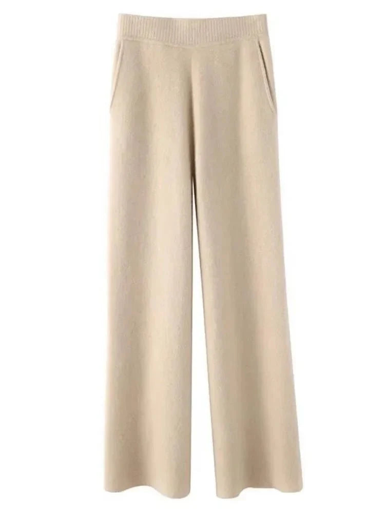 Wide Leg Pants – Ribbed Knit Fabric – Lounge to Street Style