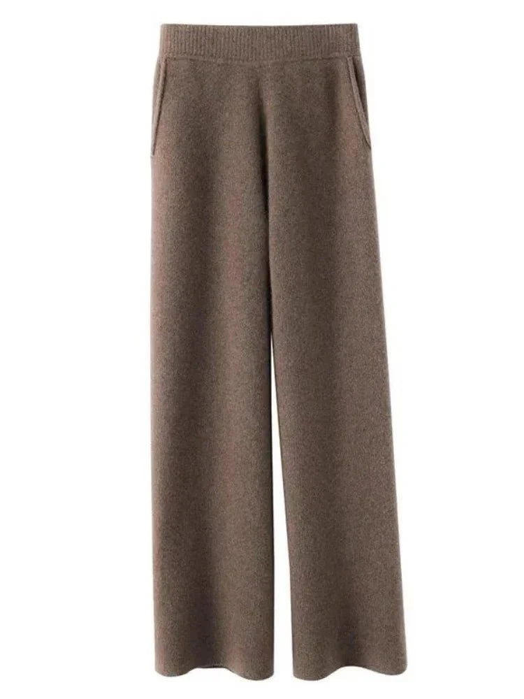Wide Leg Pants – Ribbed Knit Fabric – Lounge to Street Style