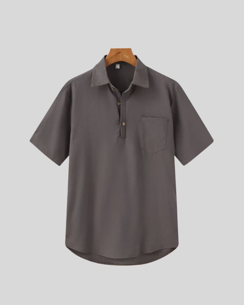 Linen Polo Shirt – Short Sleeve – Lightweight Summer Style